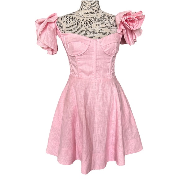 Bardot Sigma Mini Dress in SOFT PINK  Size 4 Retail NWT $179 - Picture 2 of 11
